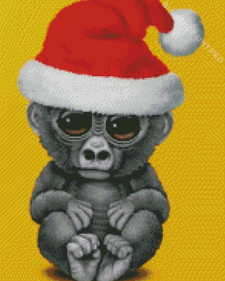 Christmas Baby Gorilla Diamond Paintings