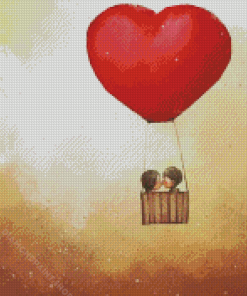 Cute Romantic Hot Air Balloon Diamond Paintings