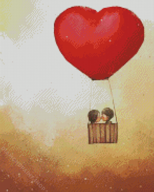 Cute Romantic Hot Air Balloon Diamond Paintings