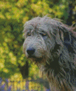Cute Wolfhound Dog Diamond Paintings