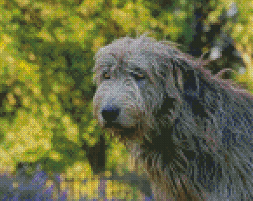 Cute Wolfhound Dog Diamond Paintings