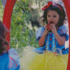 Cute Little Girl In Snow White Costume Diamond Paintings