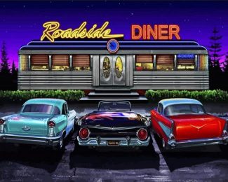 Dinners And Cars Diamond Paintings