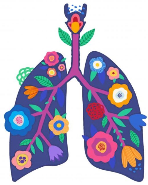 Floral Lungs Illustration Diamond Paintings