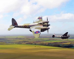 Flying De Havilland Mosquito Diamond Paintings
