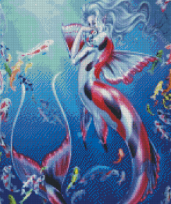 Mermaid Coy Fish Illustration Diamond Paintings