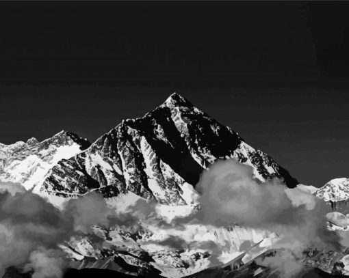 Mountain Black And White Landscape Diamond Paintings