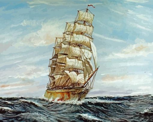 Square Rigged Ship Sophicles Diamond Paintings