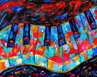 Abstract Colorful Piano Diamond Paintings