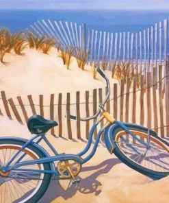 Bike On Sand Dunes Diamond Paintings