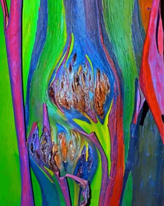 Close Up Rainbow Eucalyptus Tree Diamond Paintings