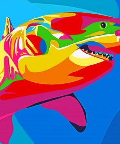 Colorful Rainbow Shark Art Diamond Paintings