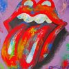 Colorful Rolling Stones Logo Diamond Paintings