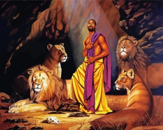 Daniel In The Lions Den Art Diamond Paintings