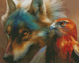 Eagle And Wolf Diamond Paintings
