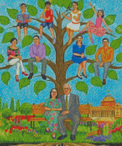 Family Tree Illustration Diamond Paintings
