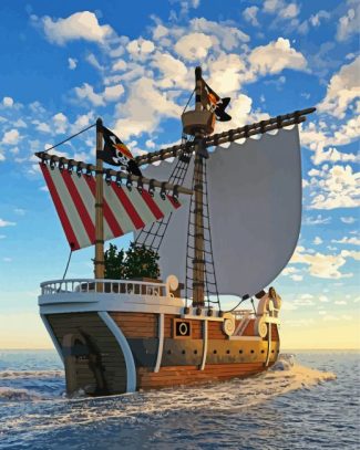 Going Merry ship from One Piece anime, side view, Taken at …