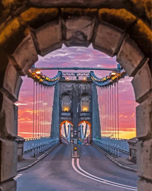 Menai Bridge View Diamond Paintings