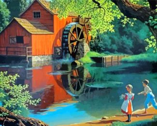 Old Mill By Paul Detlefsen Diamond Paintings