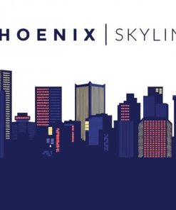 Phoenix City Skyline Illustration Diamond Paintings