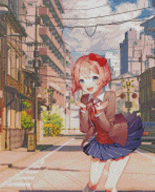 Sayori Cute Anime Character Diamond Piantings