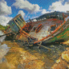 Ship Wrecked Diamond Paintings
