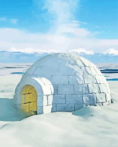 Snow Lgloo House Diamond Paintings