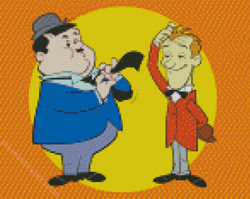 Stan And Ollie Cartoon Diamond Paintings