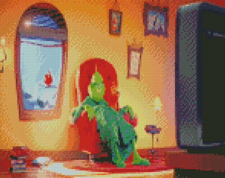 Diamond Painting Grinch Green Monster 3, Full Image - Painting