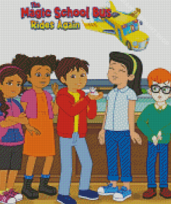 The Magic School Bus Cartoon Poster Diamond Paintings