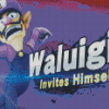 Waluigi From Super Mario Smash Bros Diamond Piantings