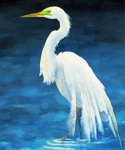 White Egret Bird Diamond Paintings