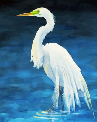 White Egret Bird Diamond Paintings