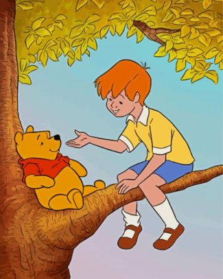 Winnie The Bear And Christopher Robin Diamond Paintings
