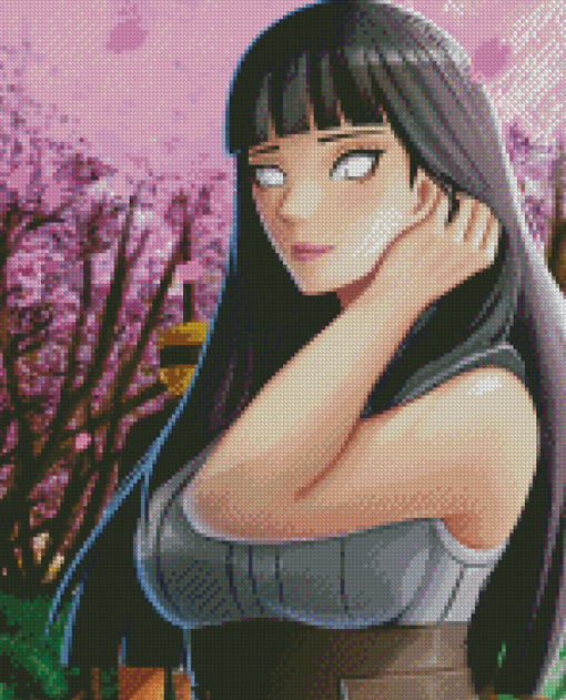 Aesthetic Hinata Hyuga Illustration Diamond Paintings