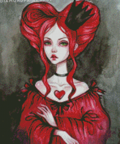 Aesthetic Queen Of Hearts Diamond Paintings