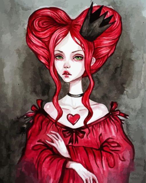 Aesthetic Queen Of Hearts Diamond Paintings