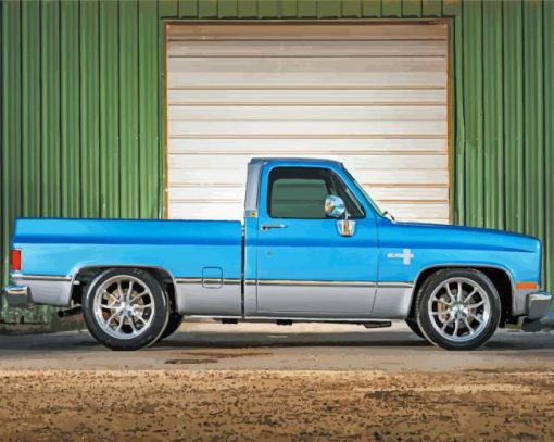 Blue C10 Chevy Truck Diamond Paintings