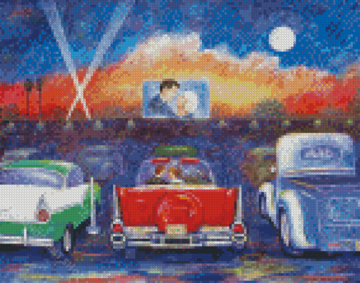 Drive In Movie Theater Diamond Paintings