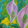 Peace Lily Flowers Art Diamond Paintings