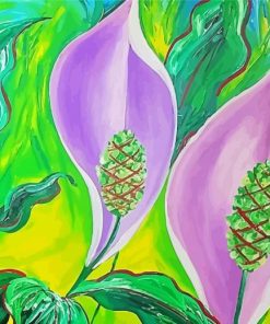 Peace Lily Flowers Art Diamond Paintings