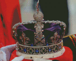Purple Queen Crown Diamond Paintings