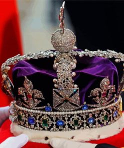 Purple Queen Crown Diamond Paintings
