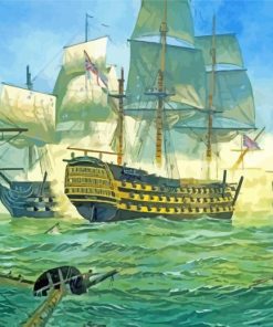 Sea British Navy Ships Art Diamond Paintings