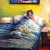 Woman Reading In Bed Diamond Paintings