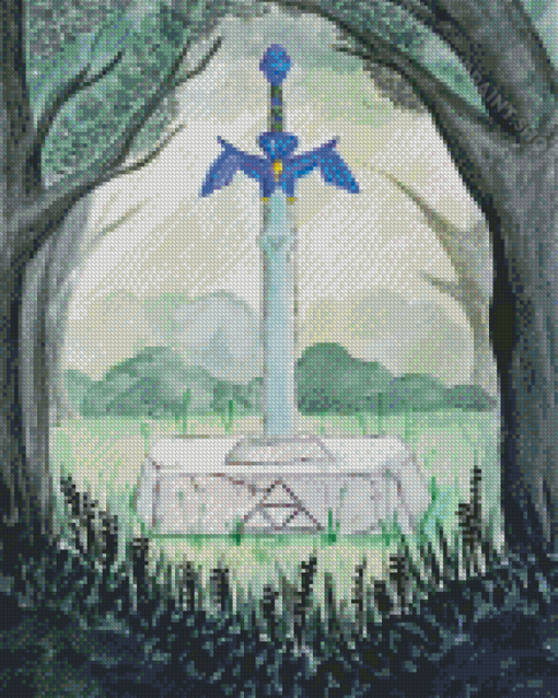 Zelda Master Sword Art Diamond Painting