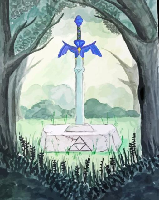 Zelda Master Sword Art Diamond Painting