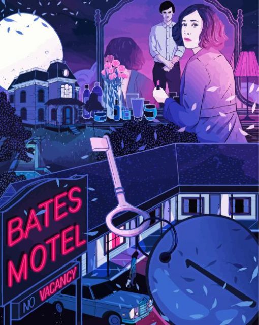 Bates Motel Illustartion Art Diamond Paintings