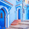 Blue Buildings In Morocco Diamond Paintings