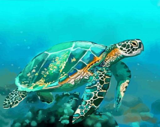 Blue Turtle Diamond Paintings